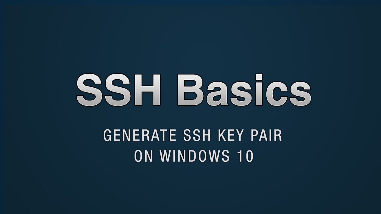 Ssh key generator windows 7 replacement